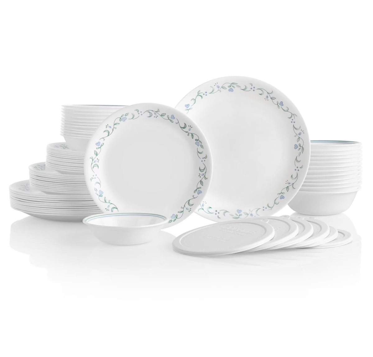 Corelle Country Cottage 66 - Piece Glass Dinnerware Set (Service for 12)